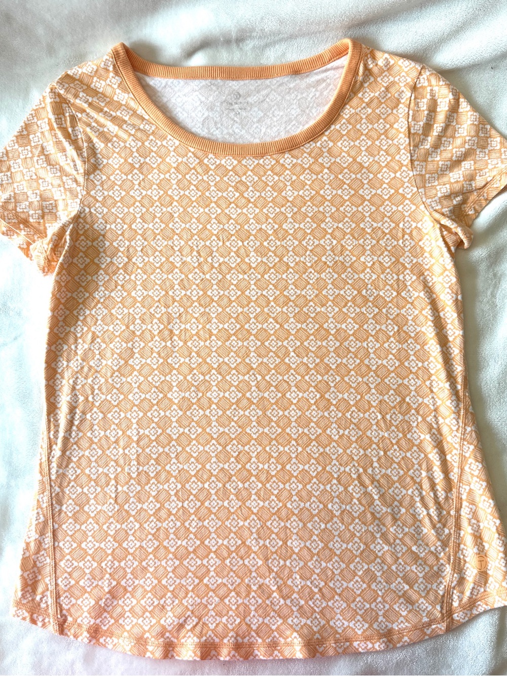 Talbots Women Geometric Short Sleeve Tee